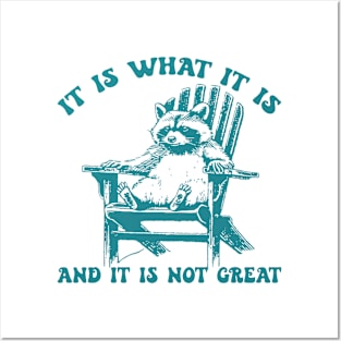 It Is What It Is And It Is Not Great Raccoon Posters and Art